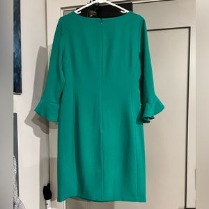 Karl Lagerfeld Paris Green Lynn Fitted Shift Dress, Emerald Green, Size 10